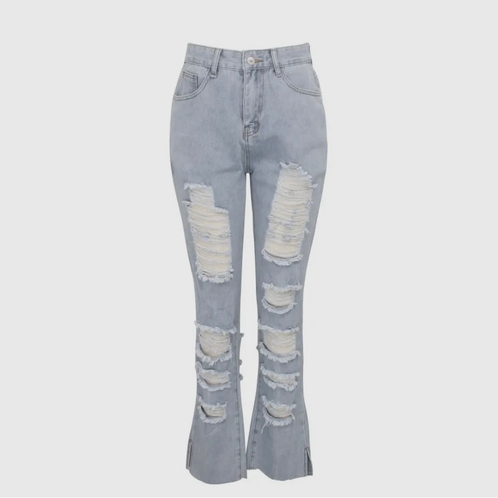 Hole tassel Jeans